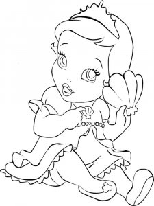 Baby Princess coloring page 1 - Free printable