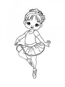 Ballet coloring page 1 - Free printable