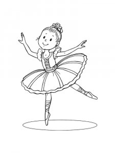 Ballet coloring page 10 - Free printable
