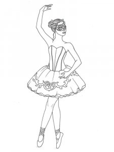 Ballet coloring page 11 - Free printable