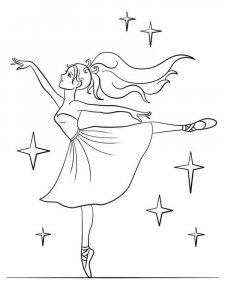 Ballet coloring page 12 - Free printable