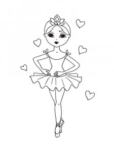 Ballet coloring page 13 - Free printable