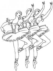 Ballet coloring page 14 - Free printable