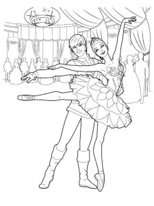 Ballet coloring page 16 - Free printable