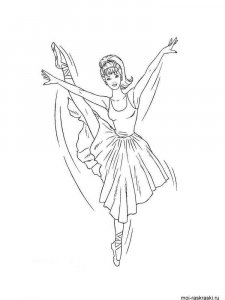 Ballet coloring page 23 - Free printable