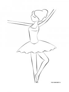 Ballet coloring page 25 - Free printable