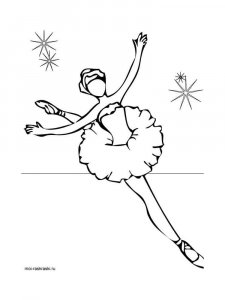 Ballet coloring page 27 - Free printable