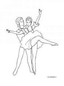 Ballet coloring page 29 - Free printable