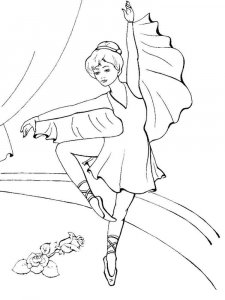 Ballet coloring page 3 - Free printable