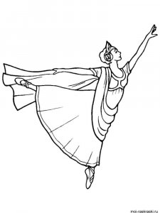 Ballet coloring page 30 - Free printable