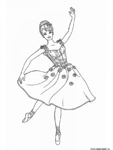 Ballet coloring page 32 - Free printable