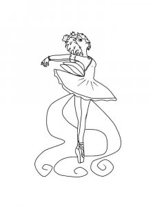 Ballet coloring page 4 - Free printable