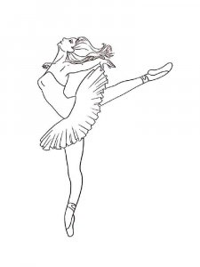 Ballet coloring page 6 - Free printable