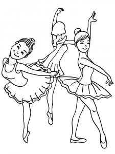 Ballet coloring page 7 - Free printable