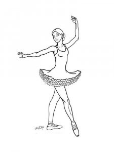 Ballet coloring page 9 - Free printable