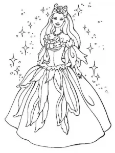 Magical Barbie Coloring Page