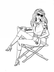 Barbie Coloring on Chair