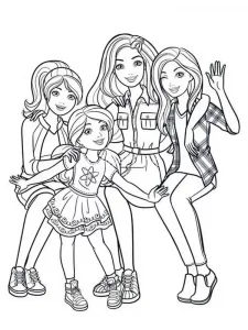 Barbie Coloring Pages with Kids