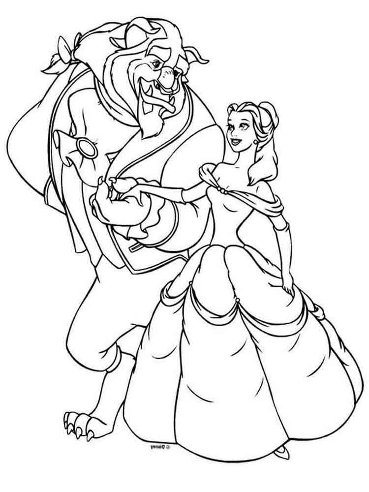 Beauty and the beast coloring pages. Download and print ...