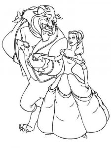 Beauty and the Beast coloring page 10 - Free printable
