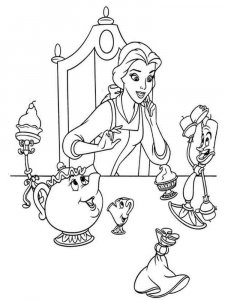 Beauty and the Beast coloring page 16 - Free printable