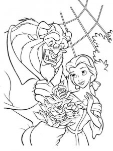 Beauty and the Beast coloring page 4 - Free printable