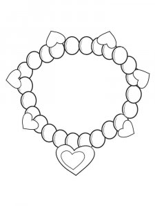 Coloring bracelet with hearts