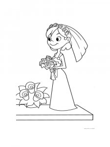 Bride coloring page 1 - Free printable