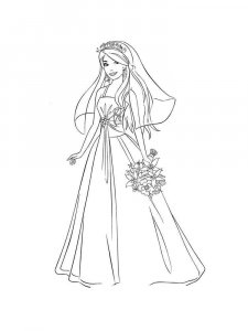 Bride coloring page 10 - Free printable