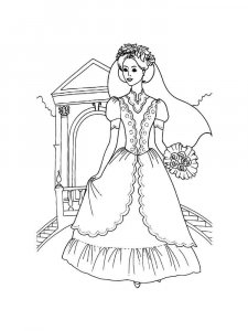 Bride coloring page 12 - Free printable