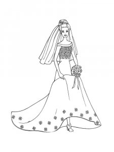 Bride coloring page 13 - Free printable