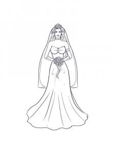 Bride coloring page 15 - Free printable