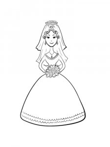 Bride coloring page 16 - Free printable