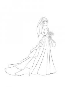 Bride coloring page 2 - Free printable