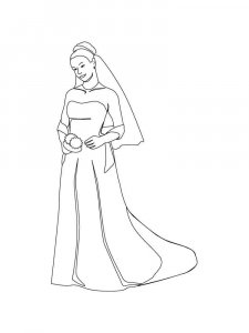 Bride coloring page 3 - Free printable