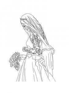 Bride coloring page 6 - Free printable