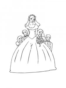 Bride coloring page 7 - Free printable