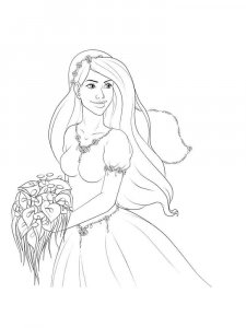 Bride coloring page 8 - Free printable
