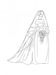 Bride coloring page 9 - Free printable