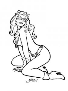 Catwoman coloring page 15 - Free printable
