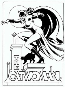 Catwoman coloring page 2 - Free printable