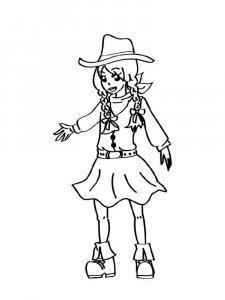 Cowgirl coloring page 9 - Free printable