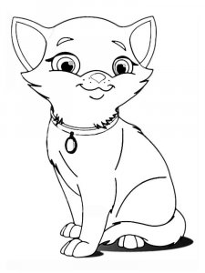 Cute Cat coloring page 10 - Free printable