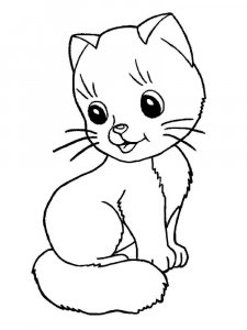 Cute Cat coloring page 11 - Free printable