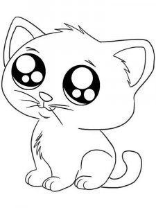 Cute Cat coloring page 12 - Free printable