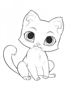 Cute Cat coloring page 13 - Free printable