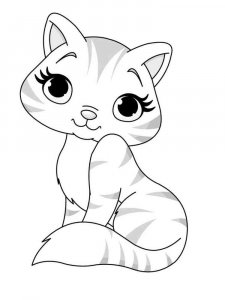 Cute Cat coloring page 18 - Free printable