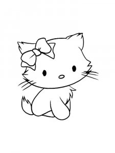 Cute Cat coloring page 22 - Free printable