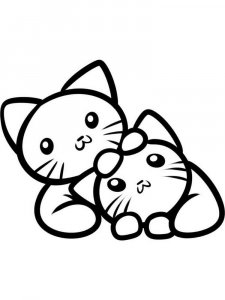 Cute Cat coloring page 24 - Free printable