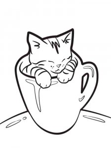 Cute Cat coloring page 26 - Free printable